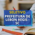 Prefeitura de Lebon Régis – SC publica novo edital de seletivo