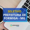 Prefeitura de Formiga – MG paga até R$ 4,2 mil em seletivo