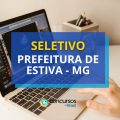 Prefeitura de Estiva – MG paga R$ 4,9 mil em seletivo