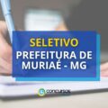 Prefeitura de Muriaé – MG lança edital de seletivo