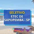 Etec de Sapopemba – SP divulga novo edital de seletivo