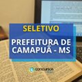 Prefeitura de Camapuã – MS: seletivo tem remunerações até R$ 23 mil