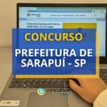 Concurso Prefeitura de Sarapuí – SP: edital e inscrições