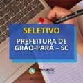 Prefeitura de Grão-Pará – SC anuncia 2 editais de seletivo