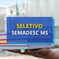SEMADESC MS: edital tem vencimento de R$ 8,2 mil em seletivo