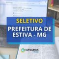Prefeitura de Estiva – MG anuncia edital de seletivo simplificado