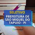 Prefeitura de São Miguel do Tapuio – PI abre 100 vagas em seletivo