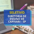 Diretoria de Ensino de Capivari – SP está com seletivo aberto