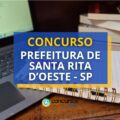 Concurso Prefeitura de Santa Rita d’Oeste – SP paga até R$ 14 mil