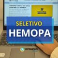HEMOPA: Fundação anuncia novo edital de processo seletivo