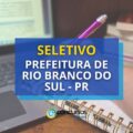 Prefeitura de Rio Branco do Sul – PR abre 161 vagas em seletivo